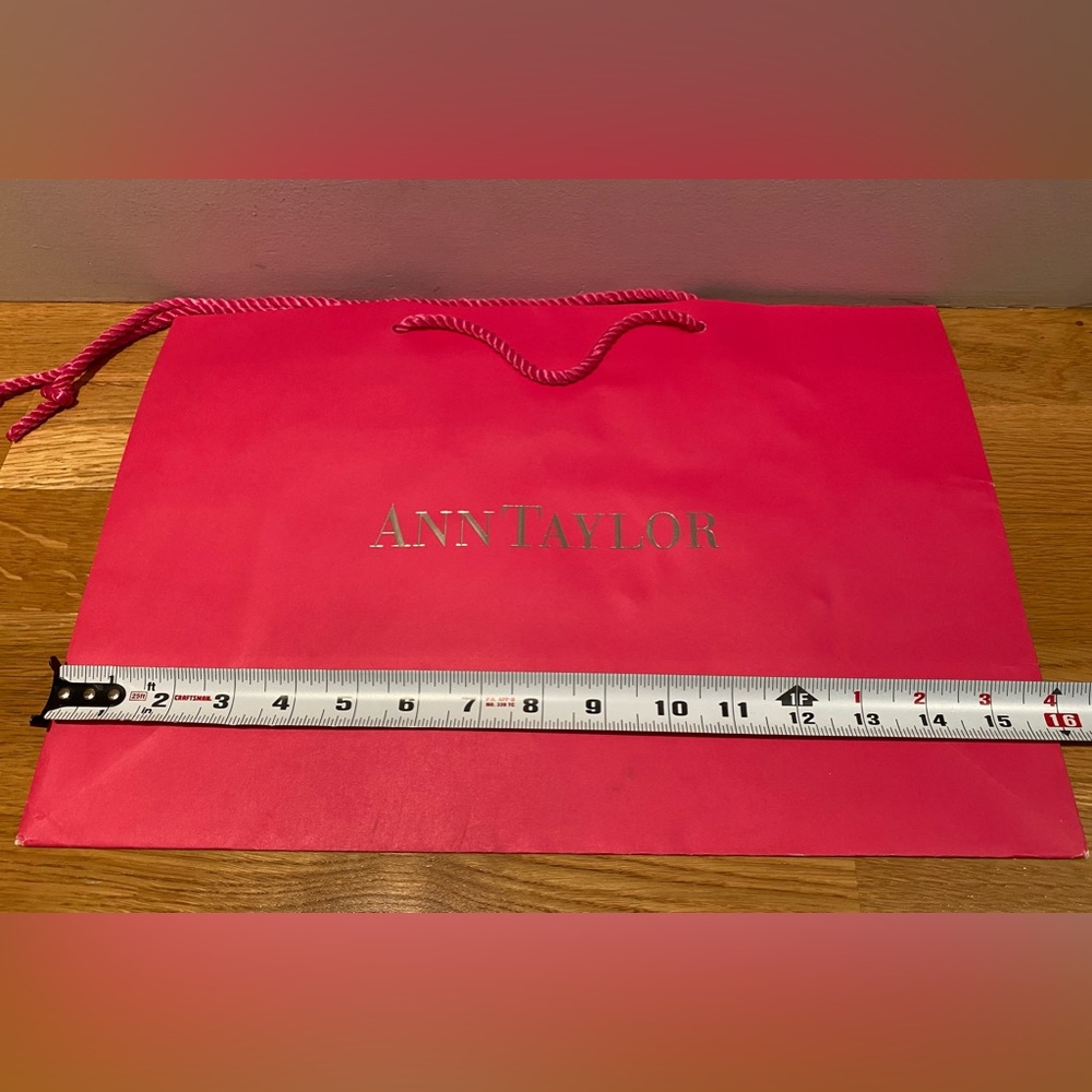 New Ann Taylor Pink Holiday Medium shopping bag